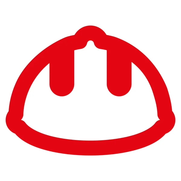 Builder hjälm linjeikonen Glyph — Stockfoto