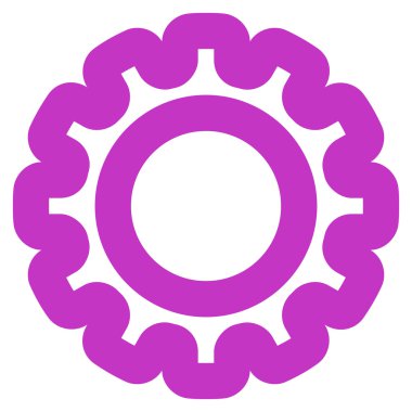 Dişli kontur glif simgesini