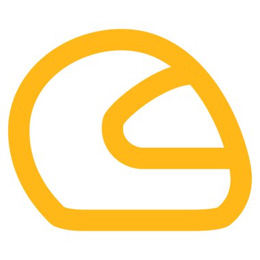 Motosiklet kask kontur glif simgesini