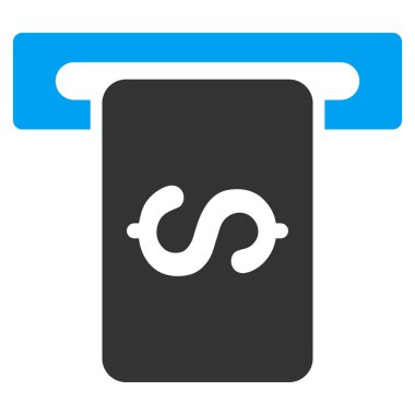 Para düz glif simgesi