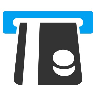 Banka kartı Terminal düz glif simgesi