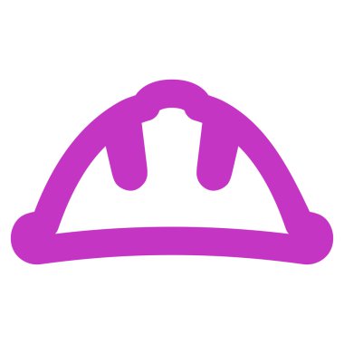 Kask kontur glif simgesini