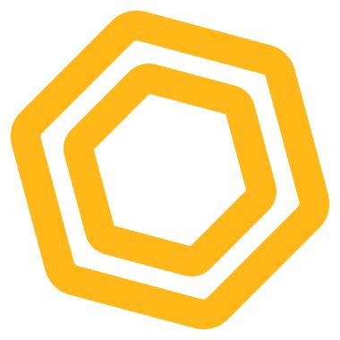 Vida somun kontur glif simgesini