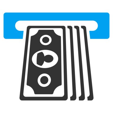 Bankamatiğe Terminal düz glif simgesi