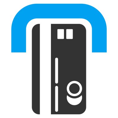 Bankacılık makine düz glif simgesi