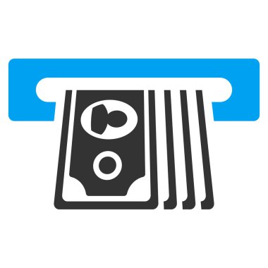 Glif simgesi ATM ekleme nakit düz