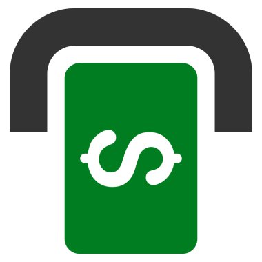 Bankamatiğe Terminal düz glif simgesi