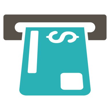 Ödeme Terminal düz glif simgesi