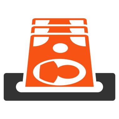 Ödeme Terminal düz glif simgesi