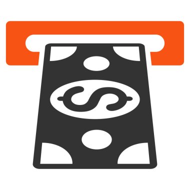 Geri nakit düz glif simgesi