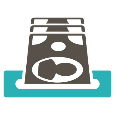 Ödeme Terminal düz glif simgesi