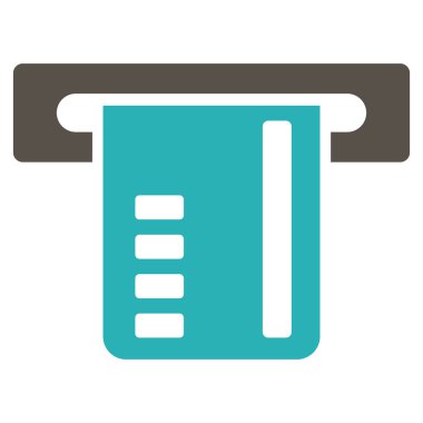 Bilet Terminal düz glif simgesi