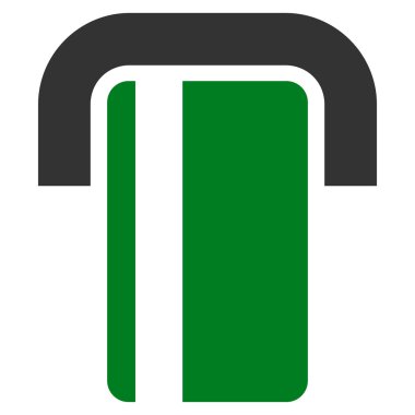 ATM düz glif simgesi