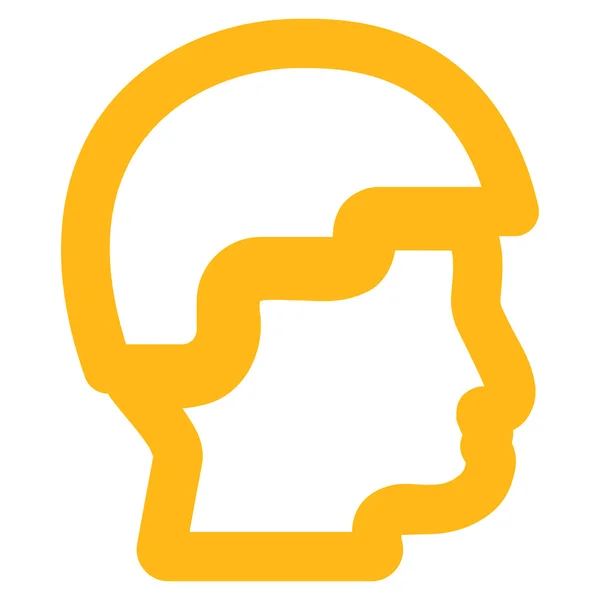 Sargento Head Stroke Glyph Icon — Fotografia de Stock