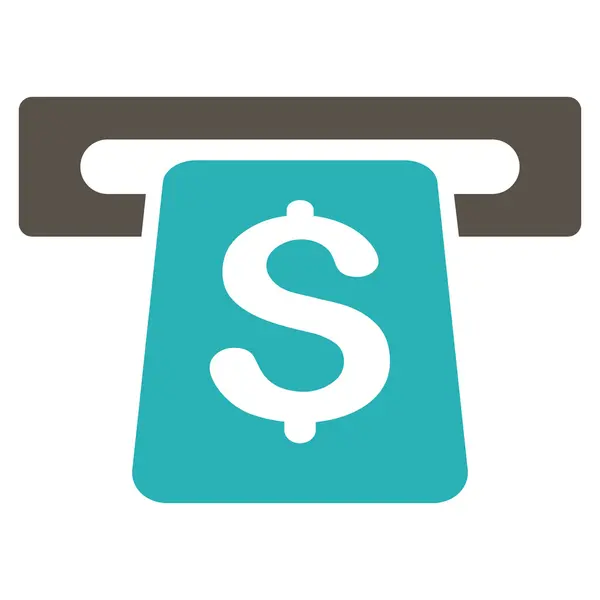 ATM Flat Glyph pictogram — Stockfoto