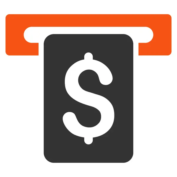 Cash Withdraw Flat Glyph Icon — Stock Photo, Image