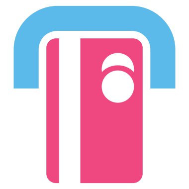 Banka Terminal düz vektör simgesi