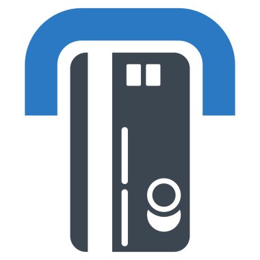 Bankacılık makine düz vektör simgesi