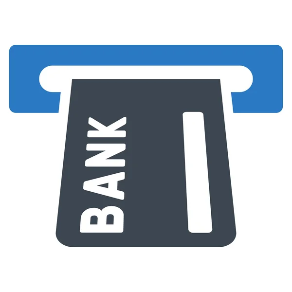 Bancário ATM Flat Vector Icon — Vetor de Stock