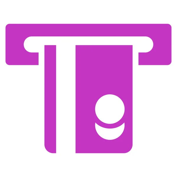 Automatiserad Banking Service platt vektor Icon — Stock vektor