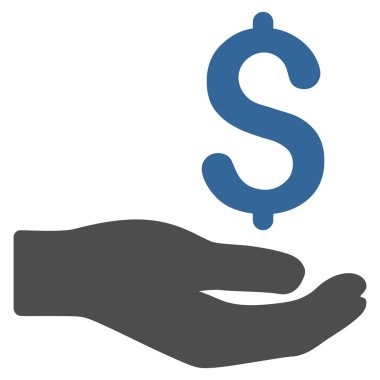 Bağış düz glif simgesi