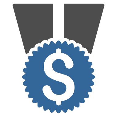 Para ödülü düz glif simgesi