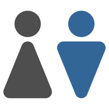 WC kişi düz glif simgesi