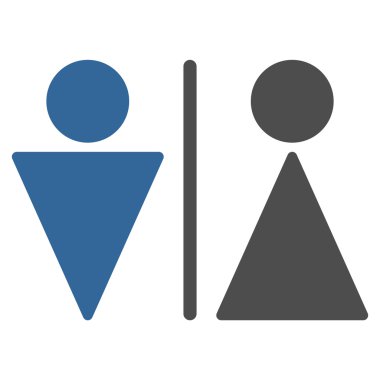 WC kişi düz glif simgesi