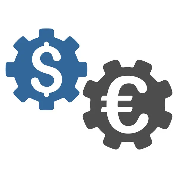 Internationale financiële mechanica platte Glyph pictogram — Stockfoto