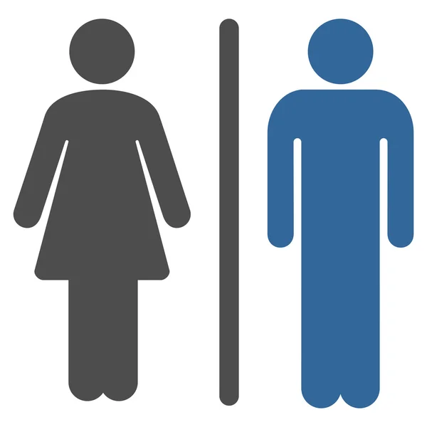 WC osób płaskie glifów ikona — Zdjęcie stockowe