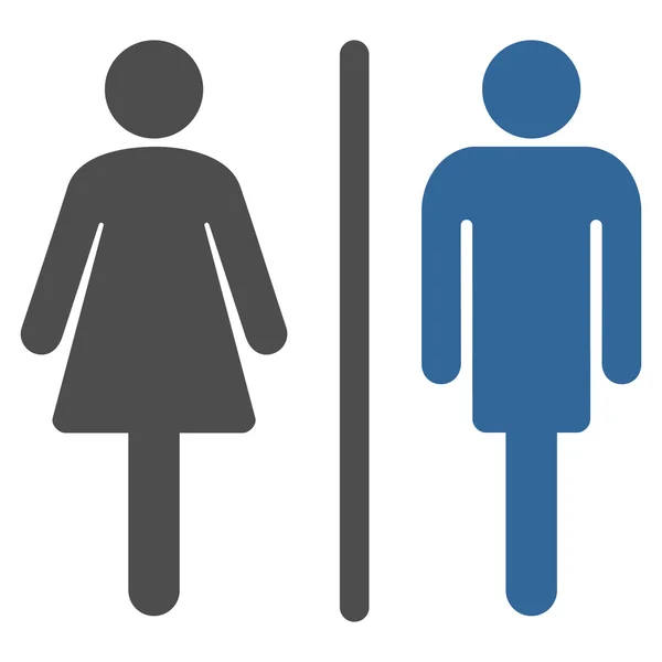 WC Persons Flat Glyph Icon — Stock Photo, Image