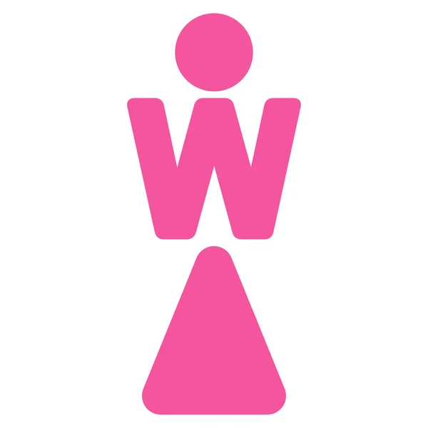 Woman Flat Glyph Icon — Stock Photo, Image