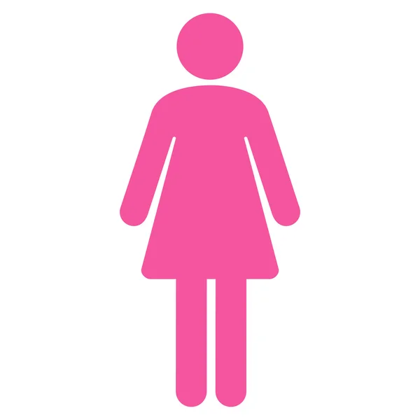 Vrouw platte Glyph pictogram — Stockfoto
