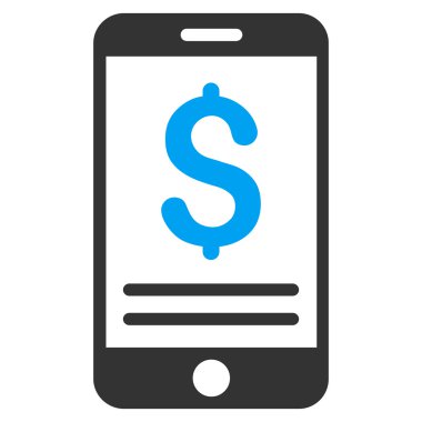 mobil bankacılık düz vektör simgesi