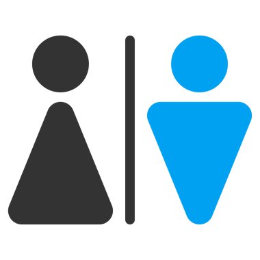 WC kişi düz vektör simgesi