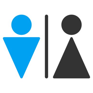 WC kişi düz vektör simgesi