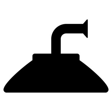 Duş kafa düz vektör simgesi