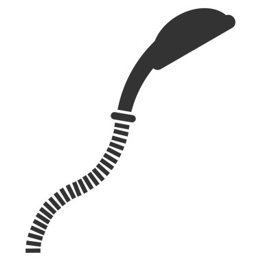 Esnek duş düz vektör simgesi