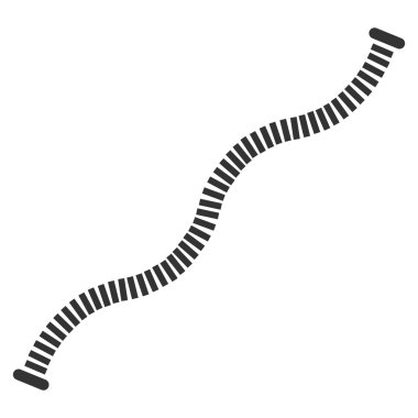 Esnek Boru düz vektör simgesi