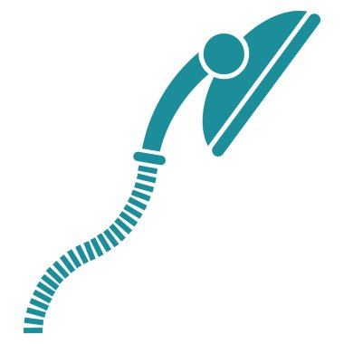 Esnek duş düz vektör simgesi