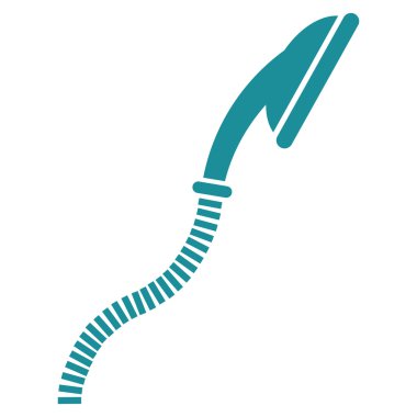 Esnek duş düz vektör simgesi