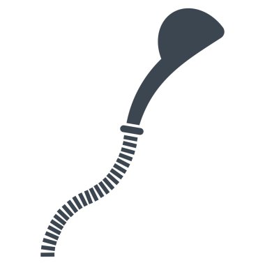 Esnek duş düz vektör simgesi