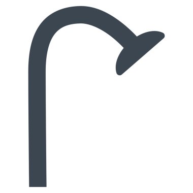 Duş kafa düz vektör simgesi