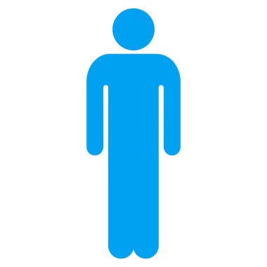 Adam düz vektör simgesi