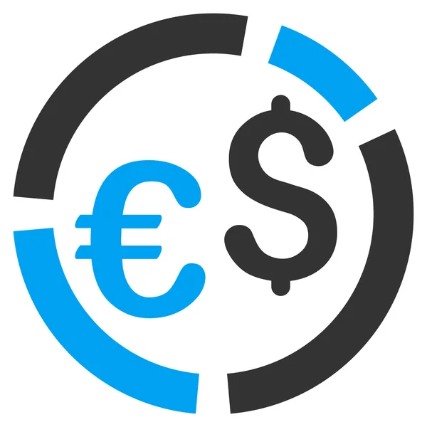 Währungsdiagramm flache Vektor-Symbol — Stockvektor