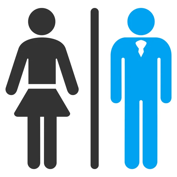 Tuvalet kişi düz vektör simgesi — Stok Vektör