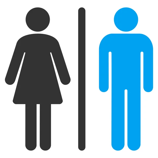 WC πρόσωπα επίπεδη εικόνα διάνυσμα — Διανυσματικό Αρχείο