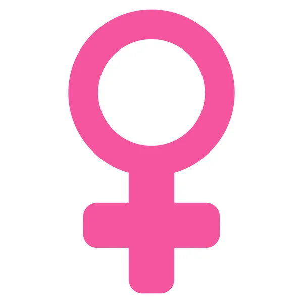 Vrouwelijke symboolpictogram platte Vector — Stockvector