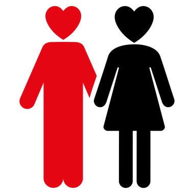 Aşık düz glif simgesi