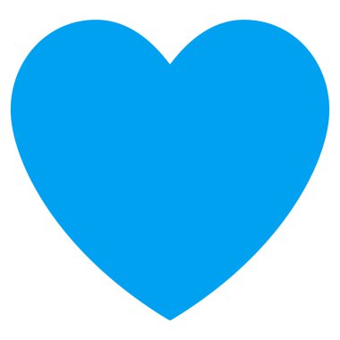 Aşk kalp düz glif simgesi